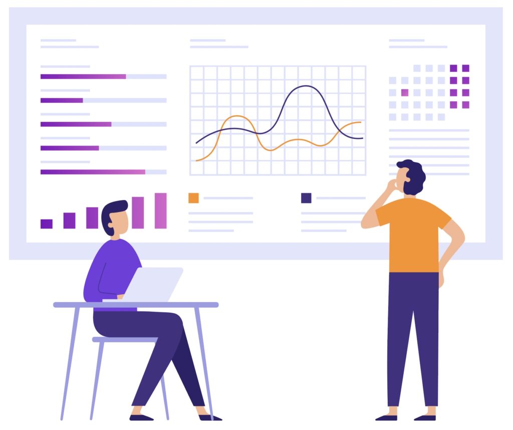 Analytics and Digital Marketing Illustration
